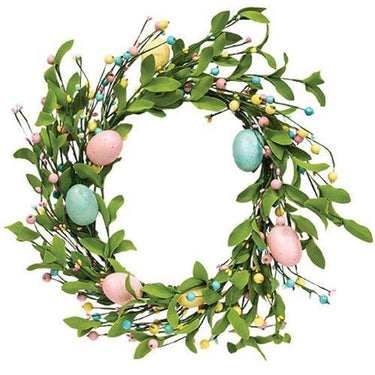 Easter Eggs & Herb Leaves Wreath, 20